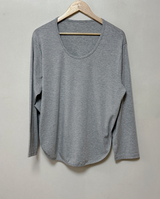 (BASIC ITEM♥/BEST VALUE♥) 3 COLORS ストレッチUネックルーズフィット長袖Tシャツ