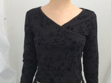 Floral cross-neck top
