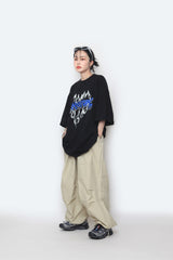 Heart Lettering Oversized Short-Sleeved T-Shirt