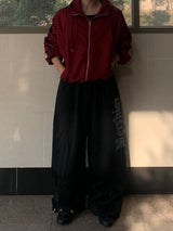 Bleu Overfit Track Hood Windbreaker
