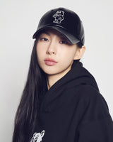 26SS LINE AC BEAR VEGAN LEATHER BALL CAP