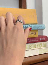[SILVER925] B INITIAL RING