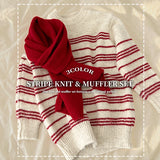Core Soft Stripe Muffler Knit Set