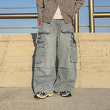 Den Strap Wide Cargo Denim