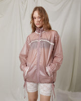 シアーラッフルジャケット/グロッシーピンク