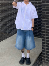 Zino Washed Denim Bermuda Pants 2C