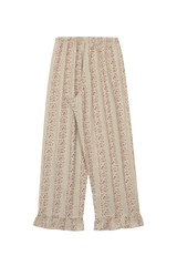 (24230WTLLN) ULLALA PAJAMAS Mazzle Long Sleeve Two-Piece Cream (30'S) Free Size