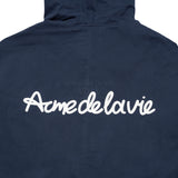 24FW SCRIPT LOGO PRINTING FISHTAIL JACKET NAVY
