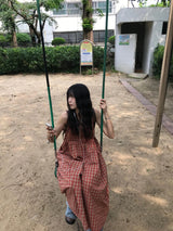 ヒヨコチェックワンピース