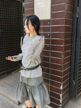 Roti Nylon Midi Shirred Skirt (2c)
