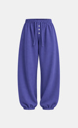 Button Detail Jogger Sweatpants