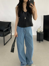 Derin Frill Bustier Sleeveless Blouse