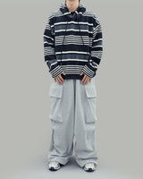 Multiple Stripe Hoodie (Black)
