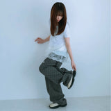 ドットパッチパンツ (gray)