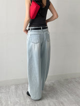 516 Washed Wide Denim Pants