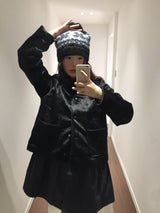 ヘアリーショーティーキルティドコート (2color)