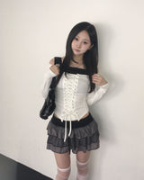 Stripe firll cancan skirt