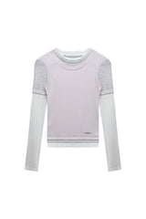 COMET LAYERED SLEEVE TOP / PINK