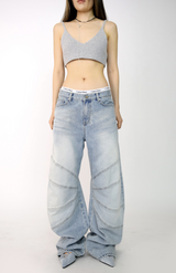 wing denim pants(2color)