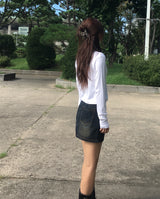 (4color) tension sleeveless cardigan set