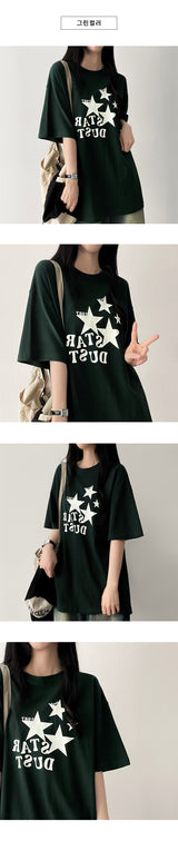 Star オーバーサイズフィット半袖Tシャツ