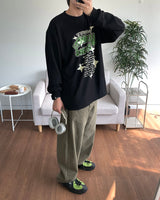 メモリープリンテッドロングスリーブ
