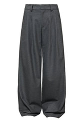 Herringbone Pleated Suit Pants