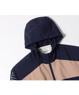 LB Retro Hooded Track Jacket (Navy/Beige)