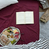 Wine color 60 pure cotton bio-washing mattress cover (SS/110x200x30cm)