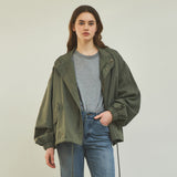 90s クラシック フィッシュテール ショート ボンバー ジャケット_Khaki