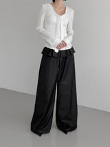 Ella Button Flare Skirt Pants