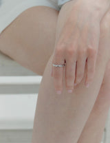 26SS★ [Premium Plating] Essence AB(W) Heart Bubble Ring