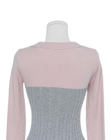 blush pink & gray tone collar nt