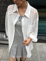 Tempting see-through overfit shirt (2color)