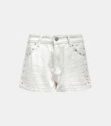 Silver Stud Short Denim Pants