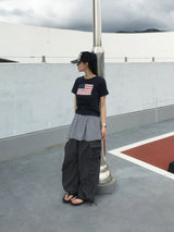 アメリカフラワーパッチ半袖Tシャツ (3c)