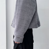 ショートハイネックコーデュロイジャケット