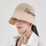 New Wave Varzar Punching Knit Bonnet Hat Natural