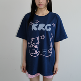 KIRIGIRL BOXY T-SHIRT _NAVY