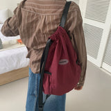 Swag-on nylon Bokjori string backpack suitcase luggage color prosthetic bag 3 colors [mandarinetree only]