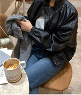 Bane Detachable Hood Leather Field Jacket / 3 Colors