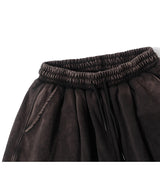 OC AQ Washed Wide Bermuda Sweat Shorts (Black)