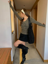SHIRRING ANKLE BOOTS