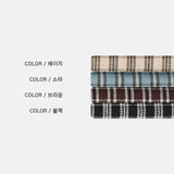 タイドクロップドチェックシャツ (4 Colors)