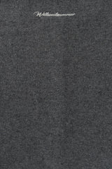 Basic round cardigan_charcoal