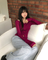 Luca V-neck Button Tencel Cardigan