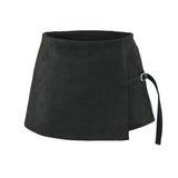 Blake Suede Wrap Skort