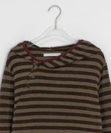 [unisex] Killshud Button Stripe Hoodie