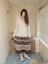 Garden stitch hoodie / ivory