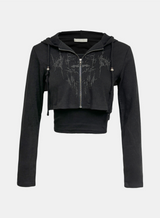 Sydney Cropped Hooded Zip-Up & Sleeveless Set